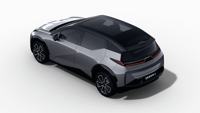 Zeekr X studio - three quarters rear left